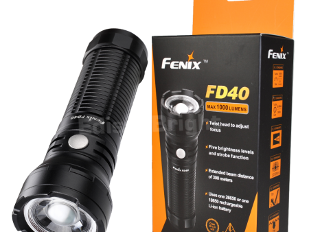 Fenix FD40 CREE LED 1000 lumens variable focus flashlight multi batteries type compatible Cheap