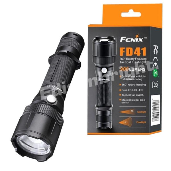 Fenix FD41 CREE LED 1000 lumen variable focus flashlight zoomable military light Fashion