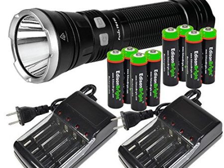 Fenix TK41C 1000 Lumen three color LED Flashlight (white red blue) with Eight EdisonBright NiMH Rechargeable AA Batteries & Charger Online