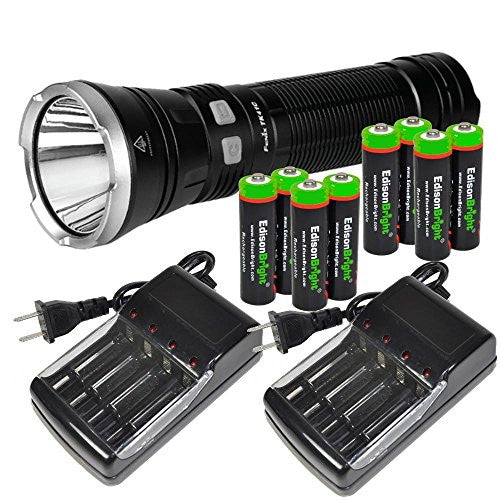 Fenix TK41C 1000 Lumen three color LED Flashlight (white red blue) with Eight EdisonBright NiMH Rechargeable AA Batteries & Charger Online