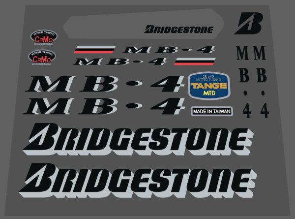 Bridgestone MB-4 1992 decal set on Sale