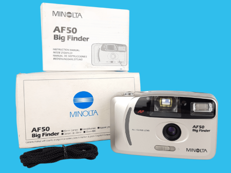 BRAND NEW-Minolta AF50 Big Finder 35mm Film Camera Point and Shoot Cheap