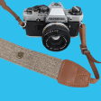 Brand New Tweed Cream and Brown SLR Camera Strap on Sale