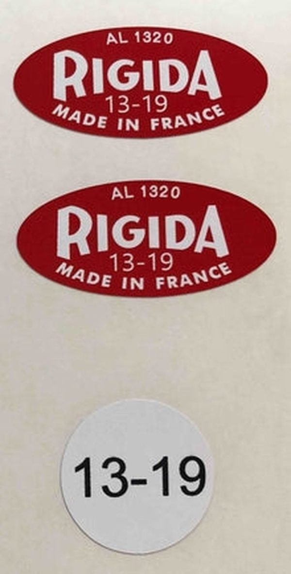 Vintage RIGIDA rim decals Supply