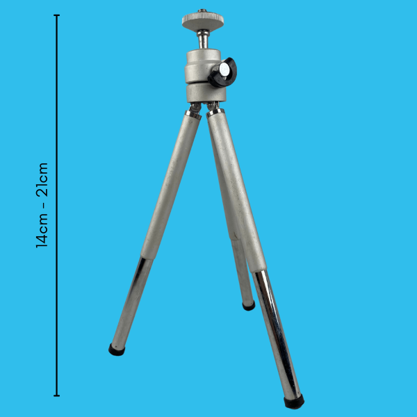 Small Silver Tripod 14cm - 21cm on Sale