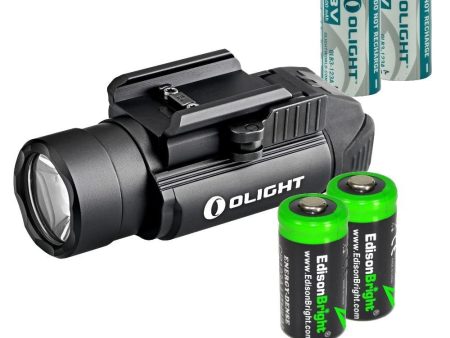 EdisonBright Olight PL2 (PL-2) Valkyrie 1200 lumen LED pistol light with 2 X CR123A lithium batteies bundle Sale