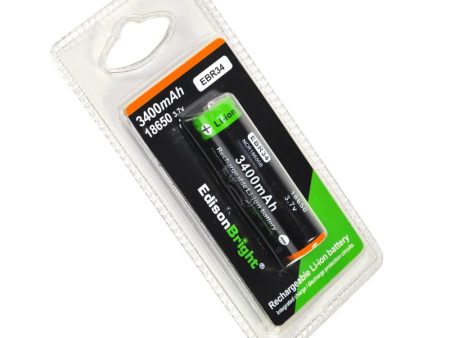 EdisonBright EBR34 3400mAh 18650 rechargeable Li-ion protected battery Sale