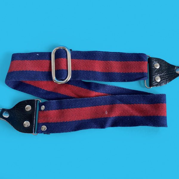 Vintage Red & Blue SLR Camera Strap For Sale