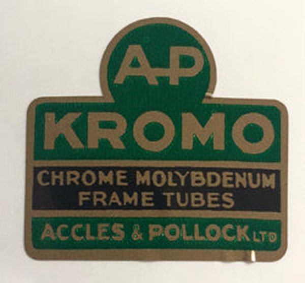 ACCLES & POLLOCK  Kromo Chrome Molybdenum Frame Tubing  transfer. For Discount