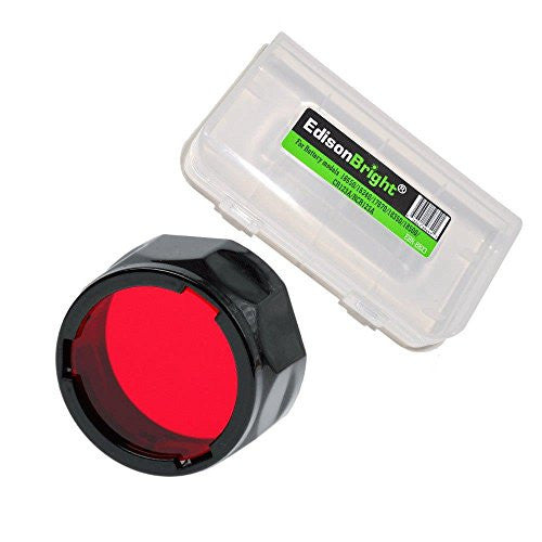 Fenix Filter Adapter, Red AOF-S-RED with EdisonBright Battery Case for PD35, PD12, UC35 Online