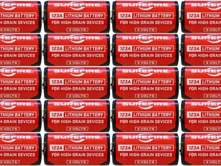 SureFire SF12-BB 123A CR123 3-Volt Lithium Batteries - 20 Pack Fashion