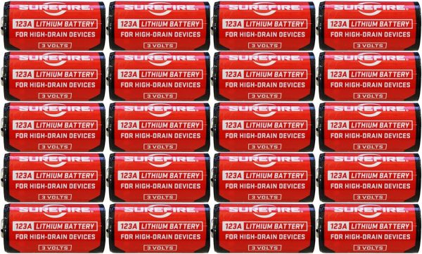 SureFire SF12-BB 123A CR123 3-Volt Lithium Batteries - 20 Pack Fashion