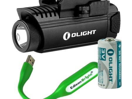 Olight PL1 II Valkyrie 450 lumen LED pistol light with EdisonBright USB reading light bundle Fashion