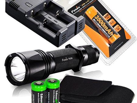 EdisonBright 2016 version Fenix TK09 900 Lumen Cree LED tactical flashlight with Fenix ARB-18-3500 battery, smary Battery charger and Two CR123A Lithium Batteries bundle For Sale