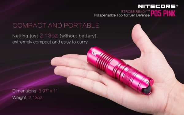 NITECORE P05 PINK 460 Lumens high intensity CREE LED Strobe Ready Flashlight Online Hot Sale