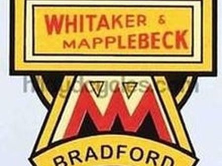 WHITAKER AND MAPPLEBECK (Bradford)  Head seat decal. Discount