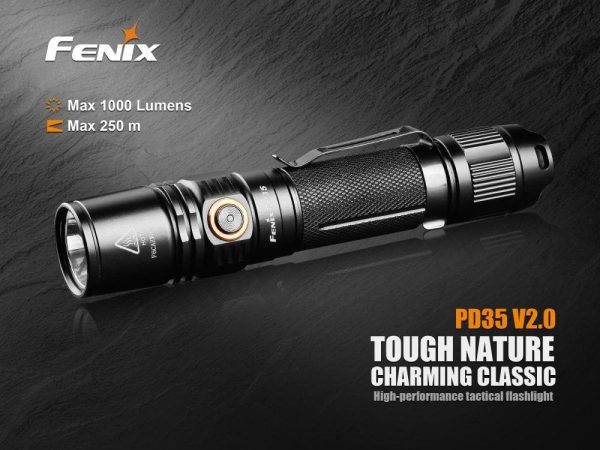 Fenix PD35 v2.0 2018 1000 Lumen Flashlight rechargeable bundle with Fenix USB Rechargeable 3500mAh li-ion Battery & EdisonBright battery carry case Fashion