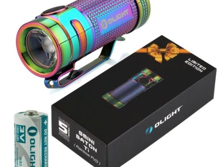 Limited Edition Titanium Olight Smini 550 Lumens LED Flashlight S mini rainbow Discount