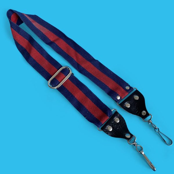 Vintage Red & Blue SLR Camera Strap For Sale