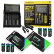 8 Pack EdisonBright EBR65 type 16340 RCR123A 3.7v rechargeable protected li-ion 650mAh batteries with Nitecore D4 smart digital battery charger For Discount