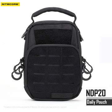 Nitecore Black NDP20 Light weight Hard-Use Military-Spec 1000D CORDURA® High-strength Nylon Daily Carry Flashlight Accessories Pouch Man Bag Online Hot Sale