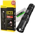 Nitecore EC23 1800 Lumens High Performance LED Flashlight and EdisonBright BBX3 Battery carry case For Sale