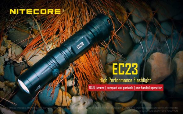 Nitecore EC23 1800 Lumens High Performance LED Flashlight and EdisonBright BBX3 Battery carry case For Sale