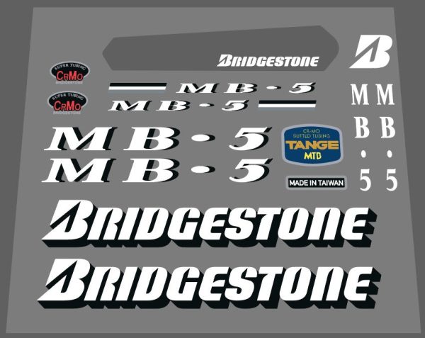 Bridgestone MB-5 1992 decal set Fashion