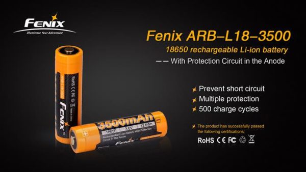 Fenix ARB-L18-3500 Protected 3500mAh 18650 Rechargeable Li-ion Battery Hot on Sale