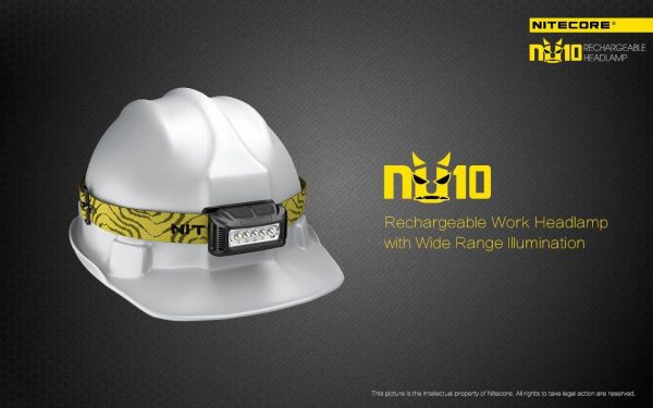 New Nitecore NU10 160 Lumens CREE LED USB rechargeable Work Headlamp w USB cable included Supply