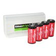 4 Pack SureFire CR123A lithium batteries (Made in USA) SF123A with EdisonBright BBX3 battery carry case bundle Supply