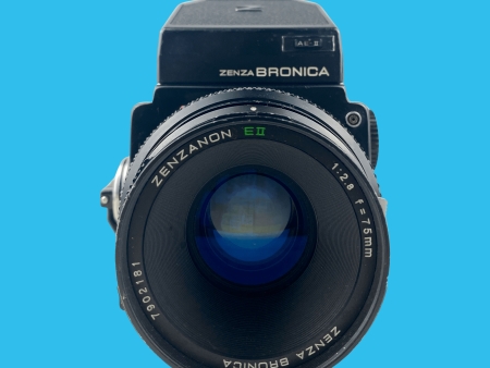 Bronica ETRS With AE II Prism and 75mm F2.8 Lens. 6X4.5 Medium Format Film Camera Hot on Sale