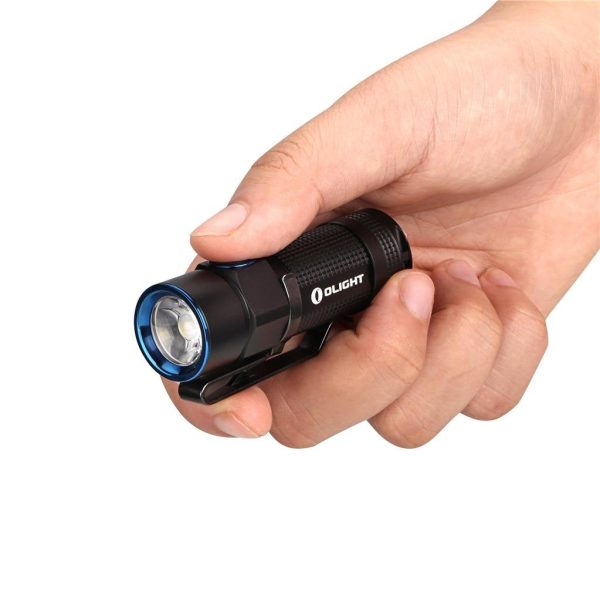 Olight S1R Turbo S rechargeable 900 Lumens CREE XP-L LED Flashlight EDC with RCR123 Li-ion battery, flex magnetic USB charging cable and EdisonBright CR123A Lithium back-up Battery bundle Sale