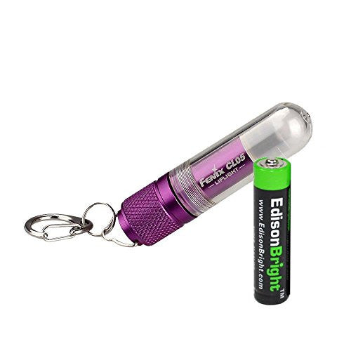 Fenix CL05 8 Lumen LipLight LED EDC tri-color light Emergency lamp (Purple body) with EdisonBright AAA battery bundle Online Sale