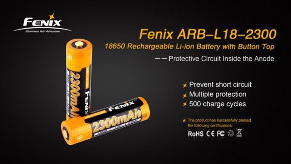 Fenix ARB-L18-2300 Li-ion type 18650 3.6v 2300mAh protected rechargeable battery Fashion