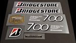 Bridgestone 700 Decal set For Sale