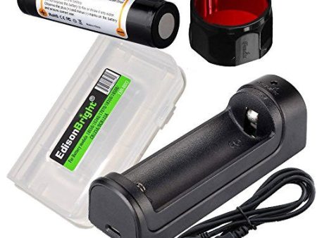 Fenix ARE-X1 battery charger, Fenix ARB-L2M 18650 battery, AOF-S Red filter, EdisonBright Battery case accessory bundle for PD35 bundle Online