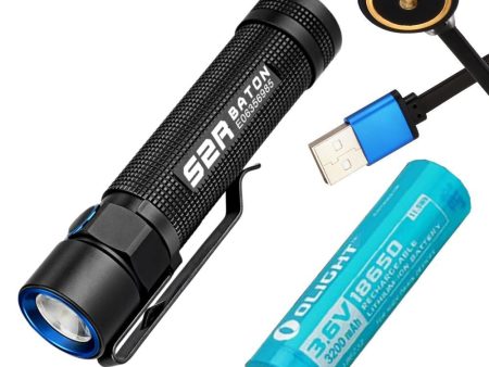 Brand New Olight S2R Baton 1020 Lumens magnetic USB rechargeable LED Flashlight battery Supply