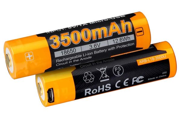 Fenix ARB-L18-3500U 3500mAh 18650 Li-ion direct Micro USB rechargeable Battery Cheap