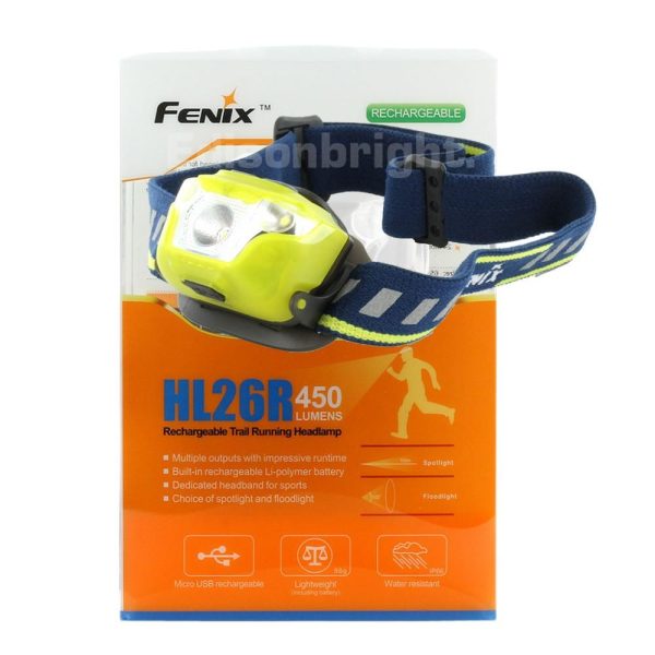 New Fenix HL26R 450 Lumens CREE LED rechargeable runners headlamp with On-Board battery Pack Online now