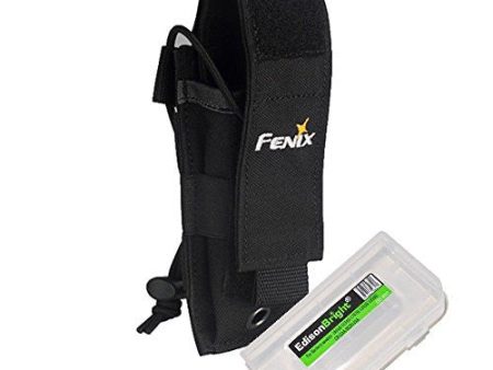 Fenix ALP-MT holster (Black) holster for PD35, LD12, LD22, E35UE, UC30, TK15C, TK09 with EdisonBright BBX3 battery carry case bundle on Sale