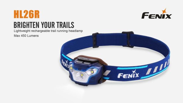 New Fenix HL26R 450 Lumens CREE LED rechargeable runners headlamp with On-Board battery Pack Fashion