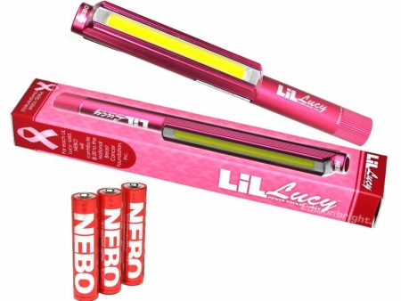 Nebo 6496 LiL Lucy 250 lumen Flashlight COB LED Magnetic Worklight in Pink body color Online Sale