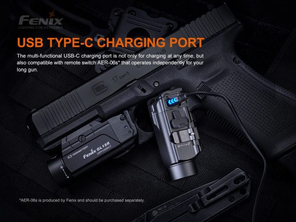 Fenix GL19R 1200 Lumen Rechargeable LED Flashlight, for Most Handguns and Pistols with EdisonBright Cable Holder case Online Hot Sale