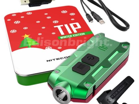 Nitecore TIP 360 Lumens Special Edition Winter Gift Set CREE XP-G2 S3 LED USB Rechargeable Keychain light  Red Blue or Red Green Supply