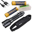 Fenix TK22 TAC 2800 Lumen LED Tactical Flashlight, 2 X USB Rechargeable ARB-L21-5000U Batteries and EdisonBright BBX5 Battery Carrying case Bundle For Discount