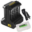 NITECORE i8 Eight Bays Smart Battery Charger for Li-ion IMR Ni-MH Ni-Cd 26650 22650 18650 18490 18350 16340 RCR123 14500 AA AAA AAAA C D USB with EdisonBright BBX3 Battery Carry case Sale