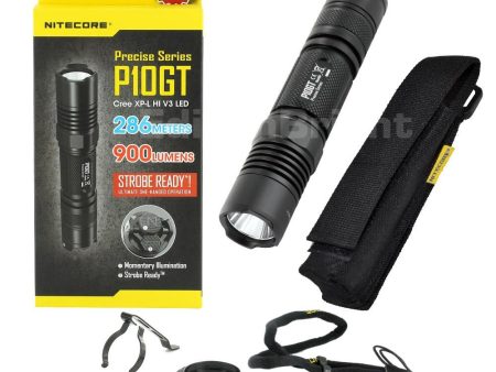 NITECORE P10GT 900 Lumen high intensity CREE LED tactical Strobe Ready Flashlight Fashion