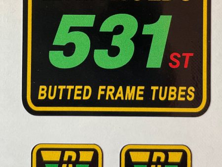 531 ST butted frame tubes decal set Online