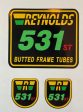 531 ST butted frame tubes decal set Online